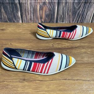 COLE HAAN WOMEN SHOES Size 8 B Color Red Cream Orange Dark Blue